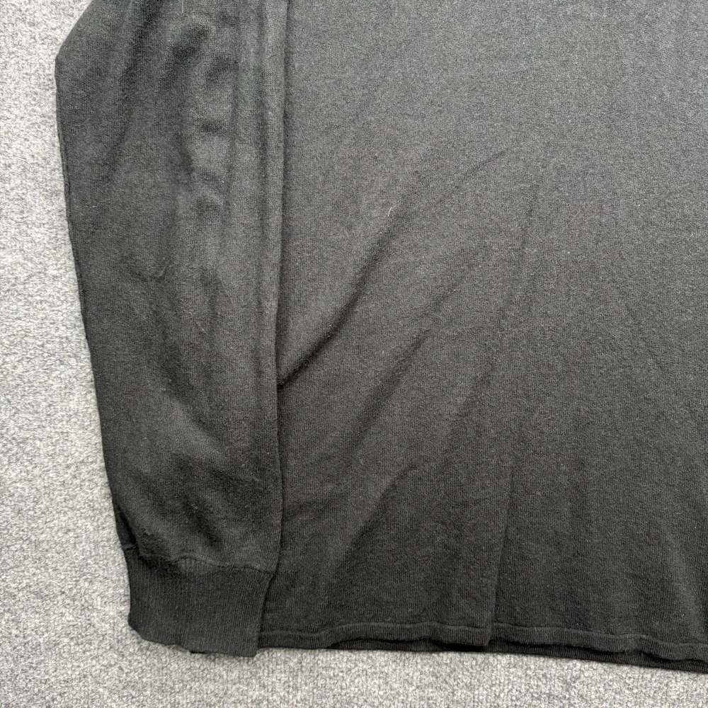The North Face Quarter Zip Sweater Mens XXL Black Long Sleeve Wool Blend Casual